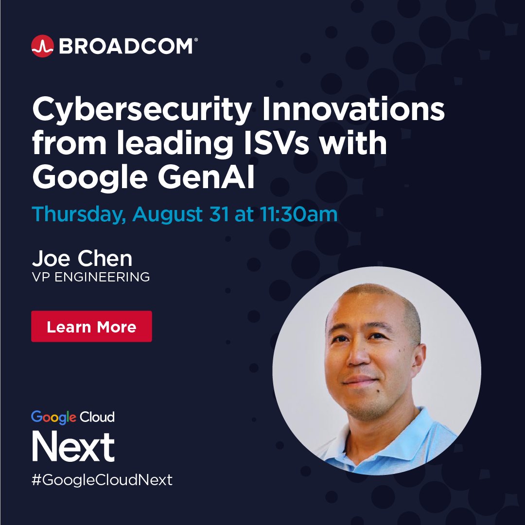 ⏰ In 1 hour: We're using the cutting edge in #AI to drive new innovations and solve key challenges in #cybersecurity. Attend our breakout session at #GoogleCloudNext to learn all about the latest #innovations and more: bit.ly/3sol6it