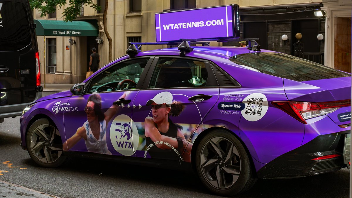 Painting the town purple, one cab ride at a time! 🚕💜

Anyone in NYC spotted one yet?

#WTA50 #JustStarting