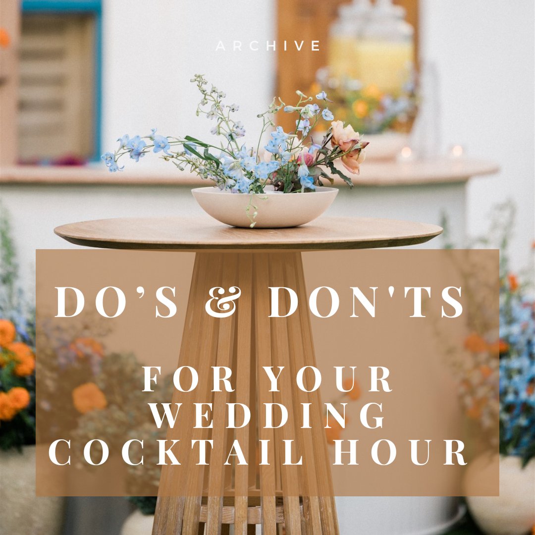 🍸 Ready to raise your cocktail game? 

Head to our bio and uncover the ultimate Do's and Don'ts for an amazing cocktail hour! 

#cocktailhour #weddingtips #brides #weddingideas