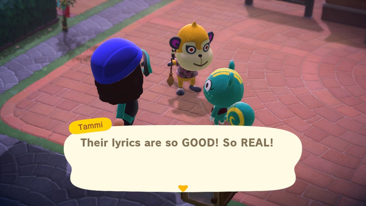 MichaelaAquili1's tweet photo. Nibbles and Tammi discuss a live gyroid band performance that aired on TV.

#AnimalCrossing #ACNH #NintendoSwitch #AnimalCrossingNewHorizons #acnhNibbles #acnhTammi #ACNHgyroids #gyroids #gyroid #band #performance #GyroidGyroid https://t.co/9KWDPGwsrR