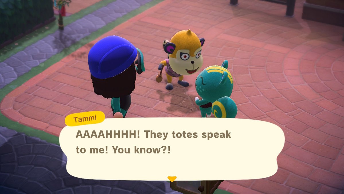 MichaelaAquili1's tweet photo. Nibbles and Tammi discuss a live gyroid band performance that aired on TV.

#AnimalCrossing #ACNH #NintendoSwitch #AnimalCrossingNewHorizons #acnhNibbles #acnhTammi #ACNHgyroids #gyroids #gyroid #band #performance #GyroidGyroid https://t.co/9KWDPGwsrR