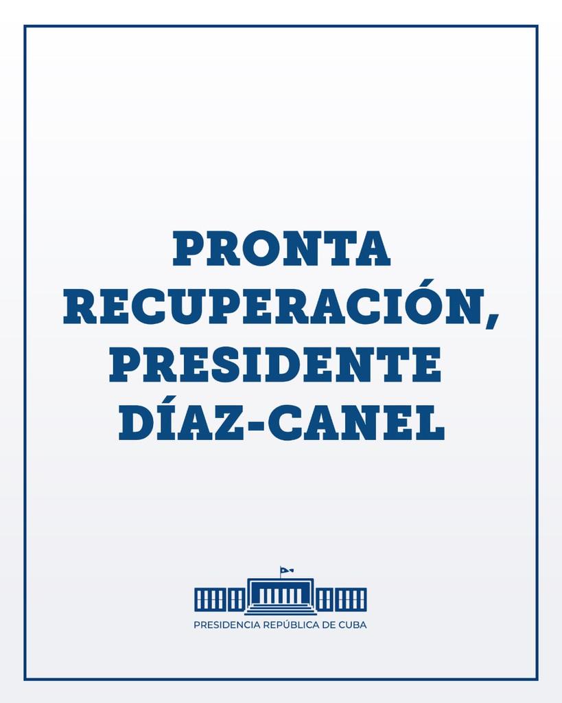 Pronta recuperación para nuestro Presidente <a href="/DiazCanelB/">Miguel Díaz-Canel Bermúdez</a>, siempre en la primera trinchera junto al pueblo.
<a href="/MEP_CUBA/">Ministerio de Economía y Planificación de Cuba</a>