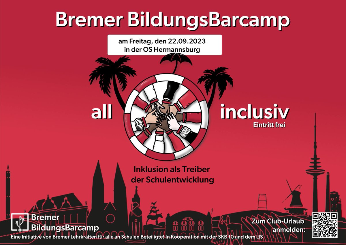Kennst du schon das Bremer Bildungsbarcamp?

Das nächste Bildungsbarcamp findet am 22.09.2023 in der Oberschule an der Hermannsburg satt. 

Weitere Informationen findest du unter:
barcamp.schule.bremen.de

Komm vorbei! Es könnte gut sein 😉 

#twlz #bildung #bremen #hbedu