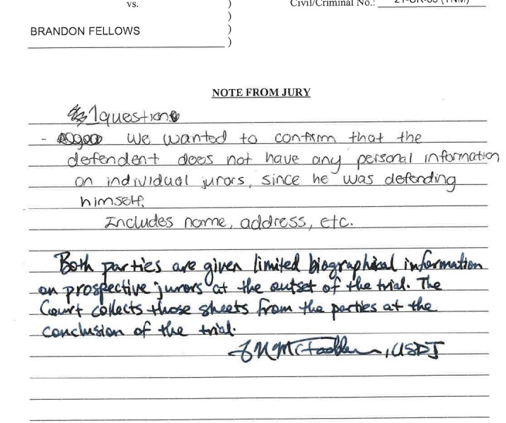 MacFarlaneNews's tweet photo. Judges -- including Judge Tanya Chutkan -- have openly remarked that court personnel get threats, while handling Jan 6 cases

And certainly-- some of us journalists experience harassment.   

This note is quite striking https://t.co/4BBCWwGmxN