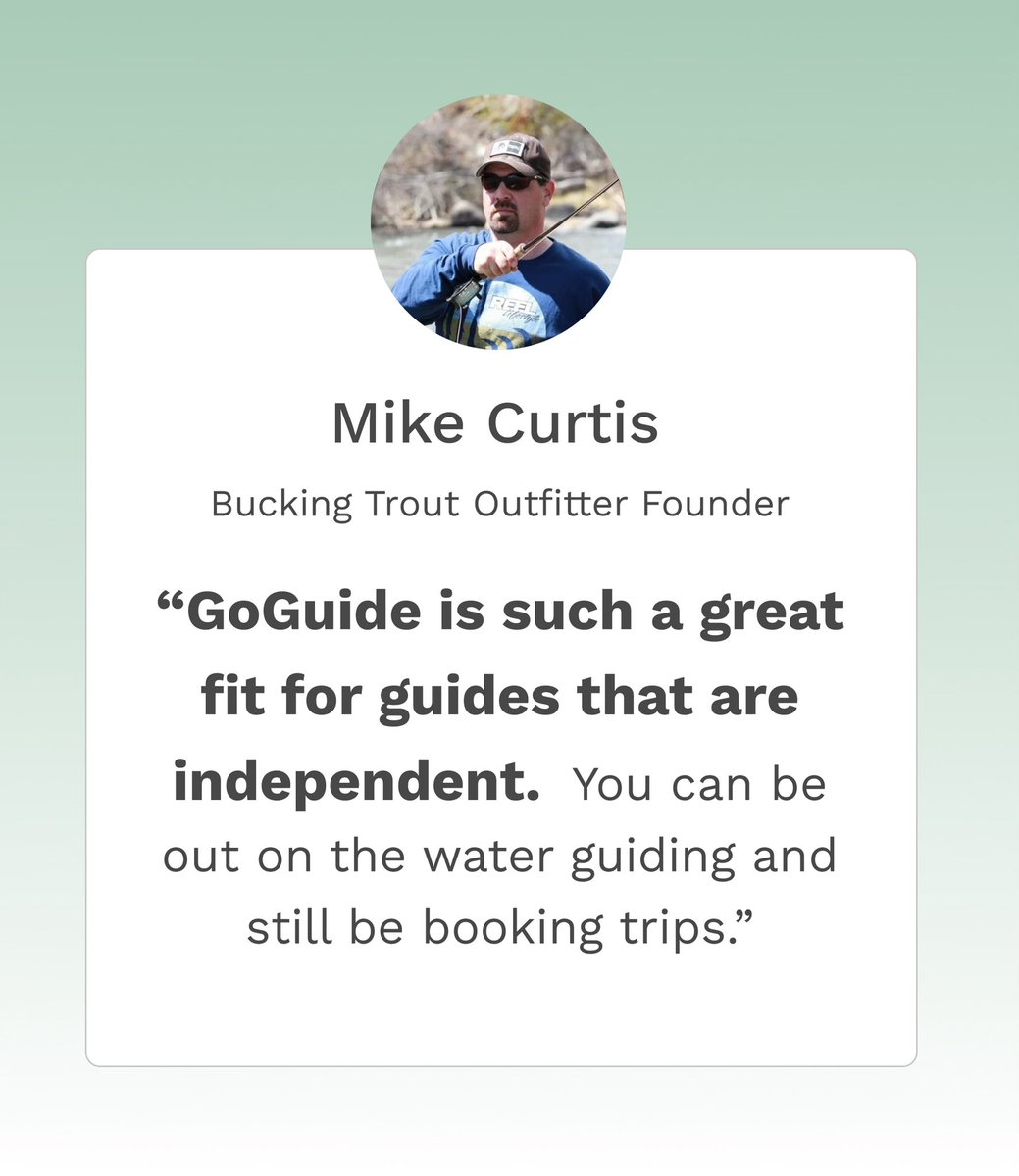 GoGuideio's tweet image. #GoGuidein50 Bucking Trout is a reliable and trusty outfitter we are lucky to work with!