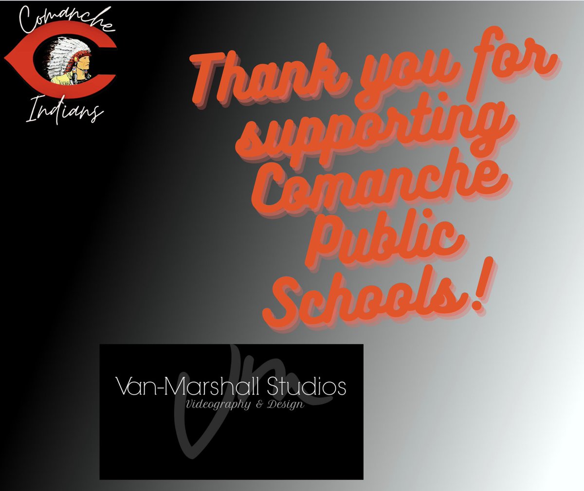 CPSIndians's tweet photo. 📢📢 BUSINESS SHOUT OUT! 📢📢
Thank you to to Van Marshall Studios ! We appreciate all you do for the school and community! We love seeing the photos and videos you make and take! Thank you for all you do!
#cps #WeAreOne #ComancheIndians #comancheok
Van Marshall Studios https://t.co/f0OBkH8i1A