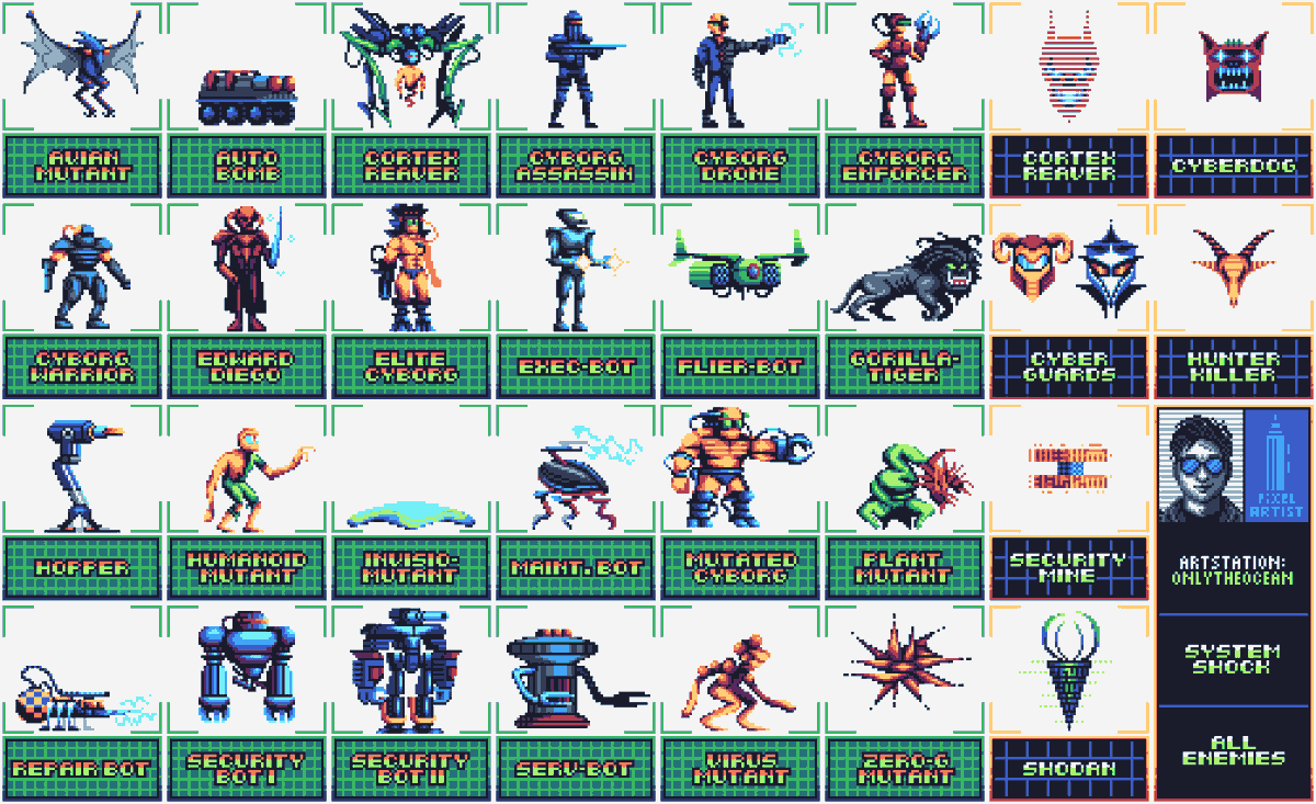 oceanknows's tweet photo. 👾@NightdiveStudio @pripyatbeast #pixelart #systemshock
Also there's for SS2 too, a year ago artwork: https://t.co/XLfOsfYPbu https://t.co/uUvV4LMqnD