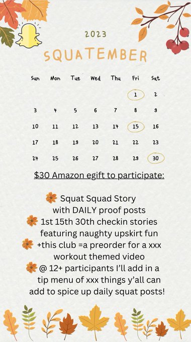 My Squatember challenge starts tomorrow! More info on my Snap or DM me.  This is an Amazon only deal