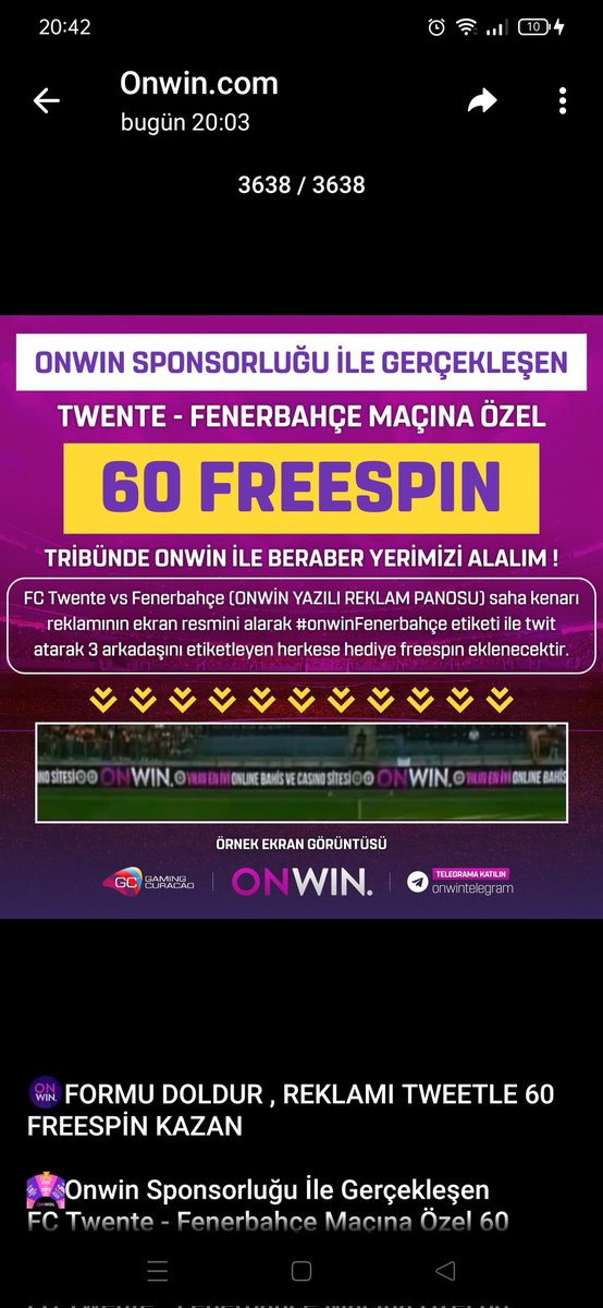 #onwinfenerbahçe