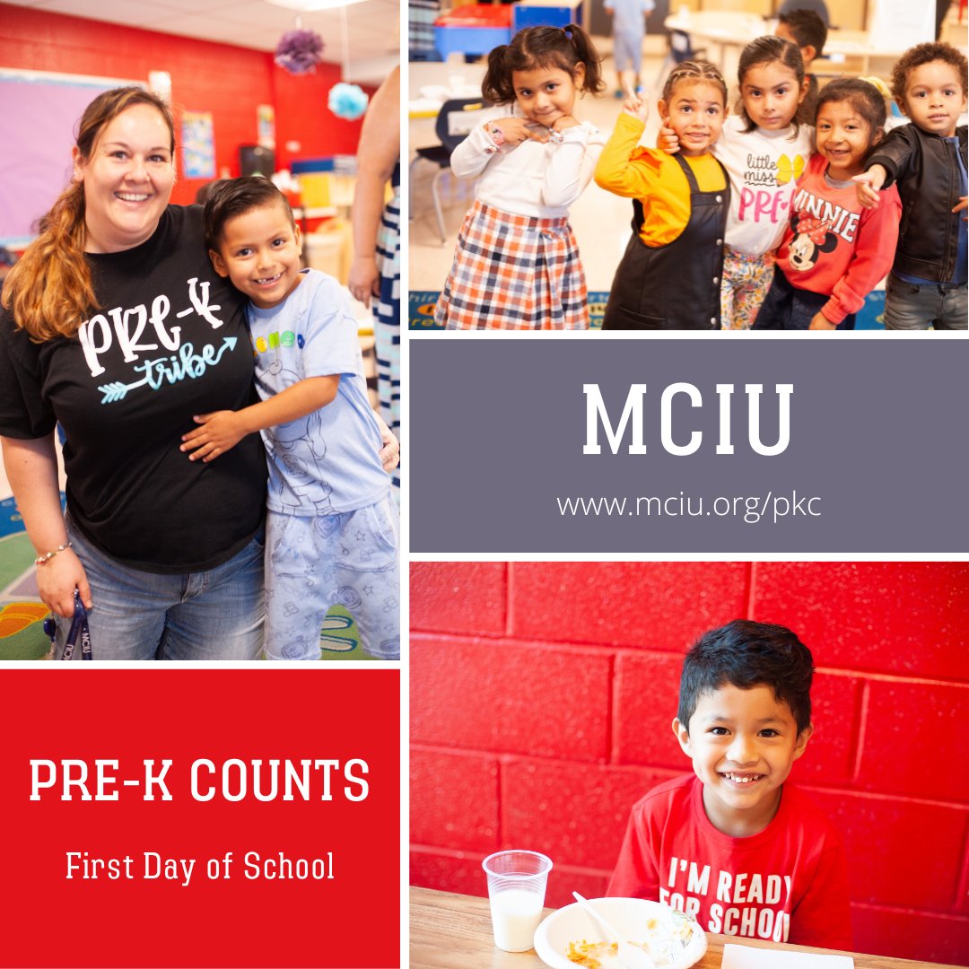 MCIU's tweet photo. MCIU's #PreKCounts kicked off the new school year across Montgomery County today! We wish our amazing teachers and students a year filled with inspiration, growth, and success! @mciuoec  @PAIU @PADeptofEd #EarlyLearning #PAEducation #PreK #FutureLeaders #Preschool https://t.co/mflJZX0vBB