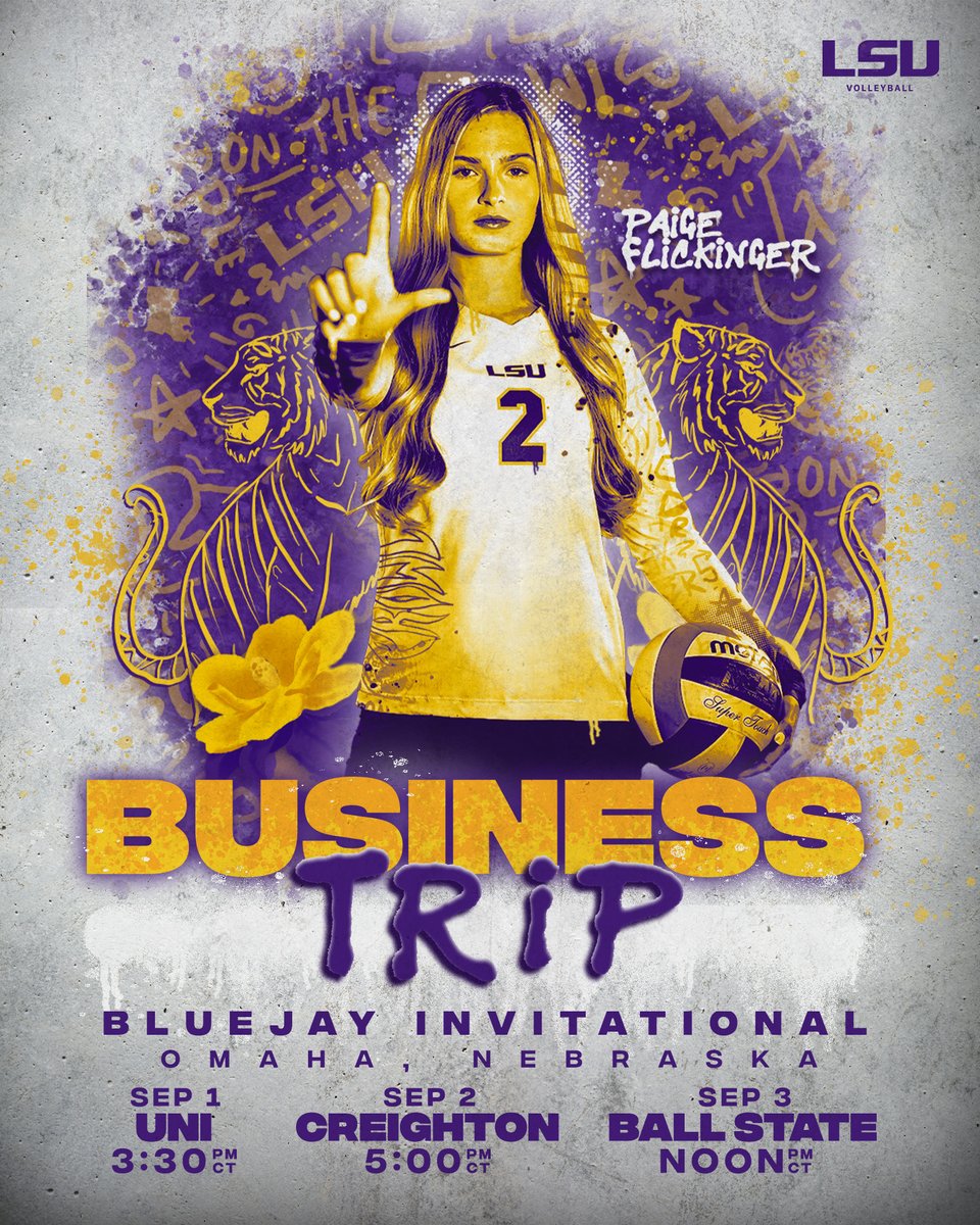 lsuvolleyball's tweet image. Pack it Up, Hit the Road! 💼

The Tigers head to Omaha for three matches at the Bluejay Invitational.

📄: lsul.su/3Elk9u3

#NowWeProwl | #GeauxTigers