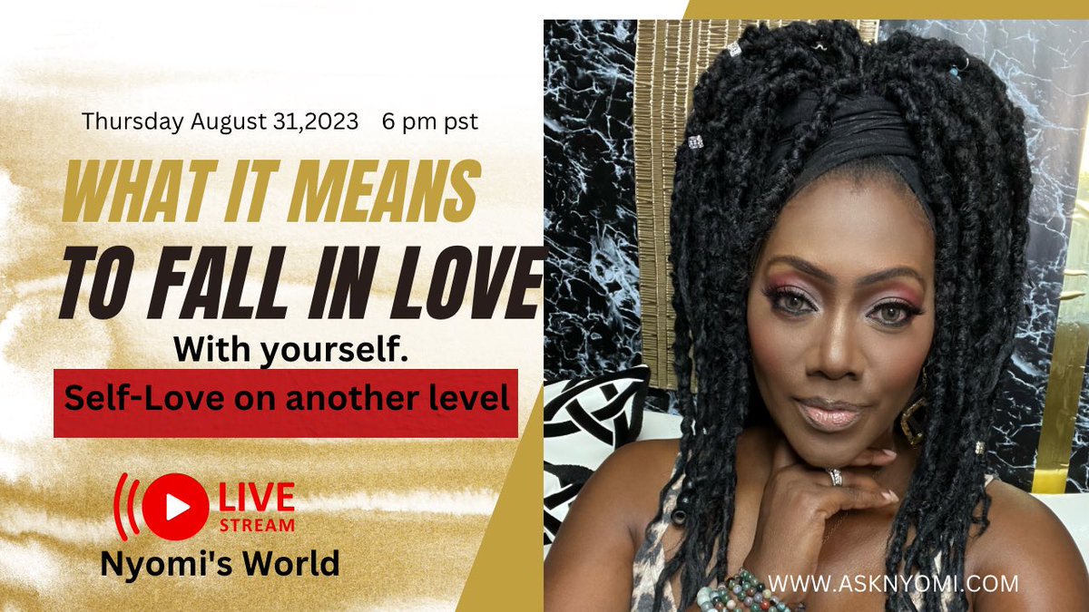AskNyomi's tweet photo. Tune in tonight as we get ready to kick off that 30 Day Practice Self Love Challenge. Weโre going to discuss what it means to fall in love with yourself #asknyomibridgingthegap #selflove #30daychallenge #elevateme https://t.co/GzGJ7wzzyh