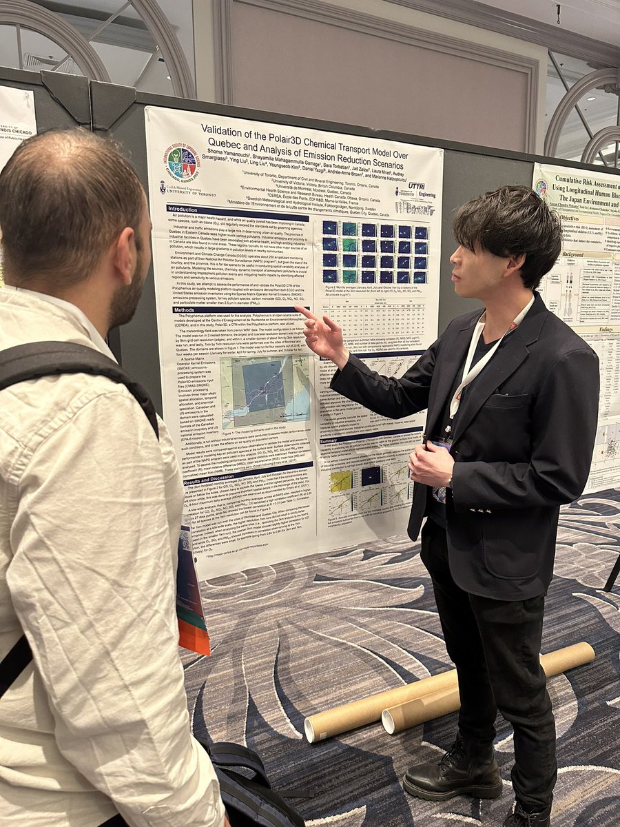 UofTPositive's tweet photo. Shoma Yamanouchi presents his poster at the final day of the International Society of Exposure Science Annual Meeting as part of the symposium “Environmental Exposure and Health From a Multi-Regional Perspective”
#ISES2023 #PositiveZero https://t.co/R7CDnOvkmX