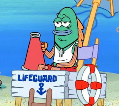 greg16676935420's tweet photo. If you ever feel useless, remember there is a lifeguard in SpongeBob https://t.co/wjNDPOlWkg
