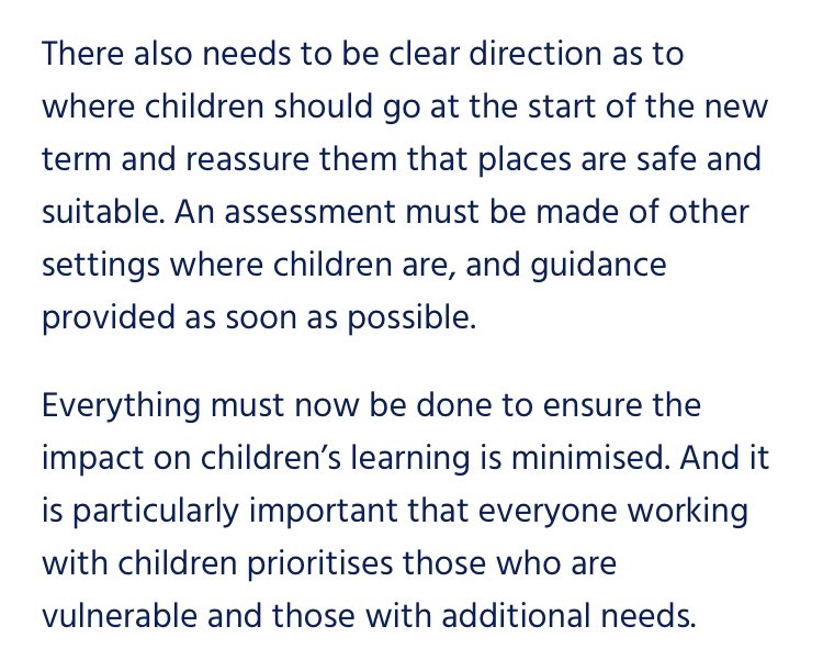 I welcome and support this statement by @Rachel_deSouza 

I very hope this means #CleanAir, #ventiliation & #AirFiltration have become a priority for @ChildrensComm   

@educationgovuk #Eris is upon us. Please act now. 

#LongCovidKids #Education #thursdayvibes #Back2school