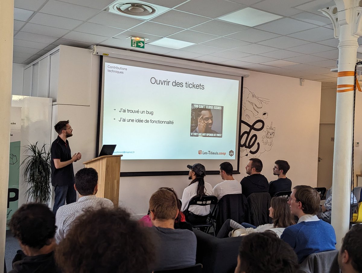 Au tour de Jérôme Tanghe, de <a href="/coopTilleuls/">Les-Tilleuls.coop</a>, de nous inviter à sauter le pas de la contribution Open Source 💻 #sfPot