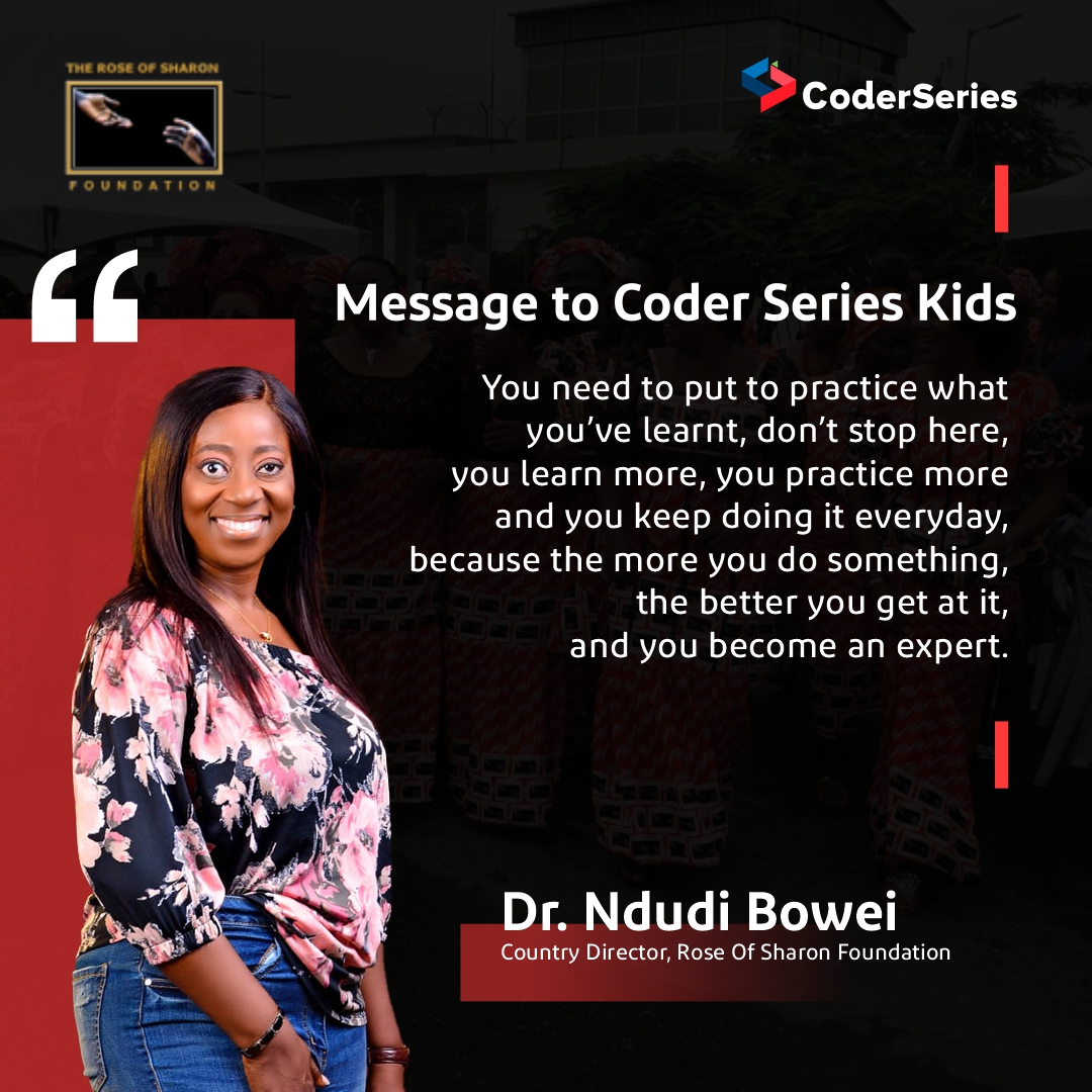 CoderSeries's tweet photo. one of our key partners on this journey of impacting the next generation with Tech, the Country Director for the Rose of Sharon Foundation Dr. Ndudi Bowei.

Swipe to see what the kids, parents and our special had to say about the Online Summer Coding Class. https://t.co/lU11daF9dk
