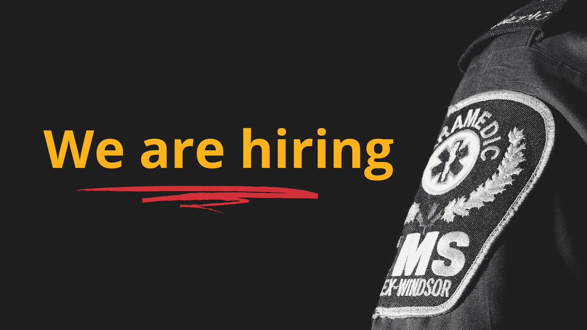 EssexWindsorEMS's tweet image. We are recruiting part-time primary and advanced care paramedics. Benefits of joining our highly skilled team include:
✅state-of-the-art equipment;
✅re-imbursement for relocation expenses;
✅specialty teams; and
✅corporate initiatives.
Learn more: bit.ly/3EheIMK