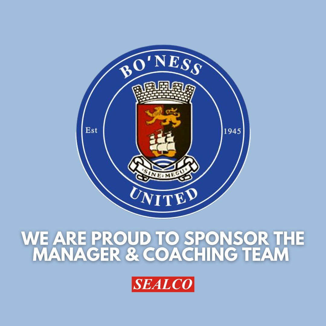 We are proud to announce that we will be sponsoring the manager &amp; coaching team at <a href="/BonessUnited_FC/">Bo'ness United FC</a>

We are looking forward to the season ahead!