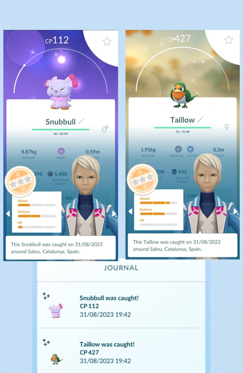 stealthcstt1's tweet photo. Amazing luck!! 🙏
Back to back FULL ODD shinies ✨️
Holiday Luck coming in 🇪🇸
I was hunting Snubbul aswell! 😌 https://t.co/2uNCeb8SHq