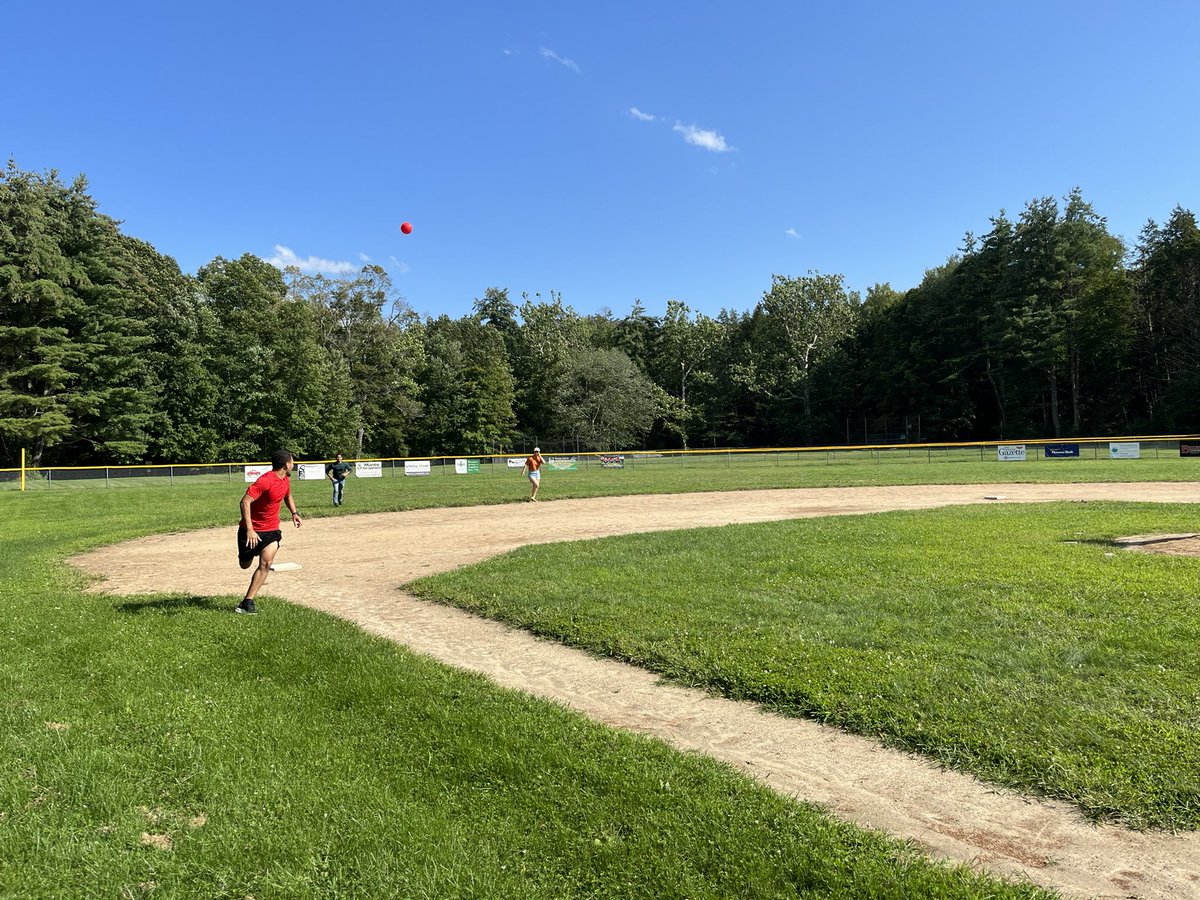 PBSamherst's tweet photo. We had a blast playing kickball at our New Graduate Student Orientation! Thank you to all who helped welcome our new students to Amherst. Have a great semester first-years! https://t.co/xR8hfJ9HkT