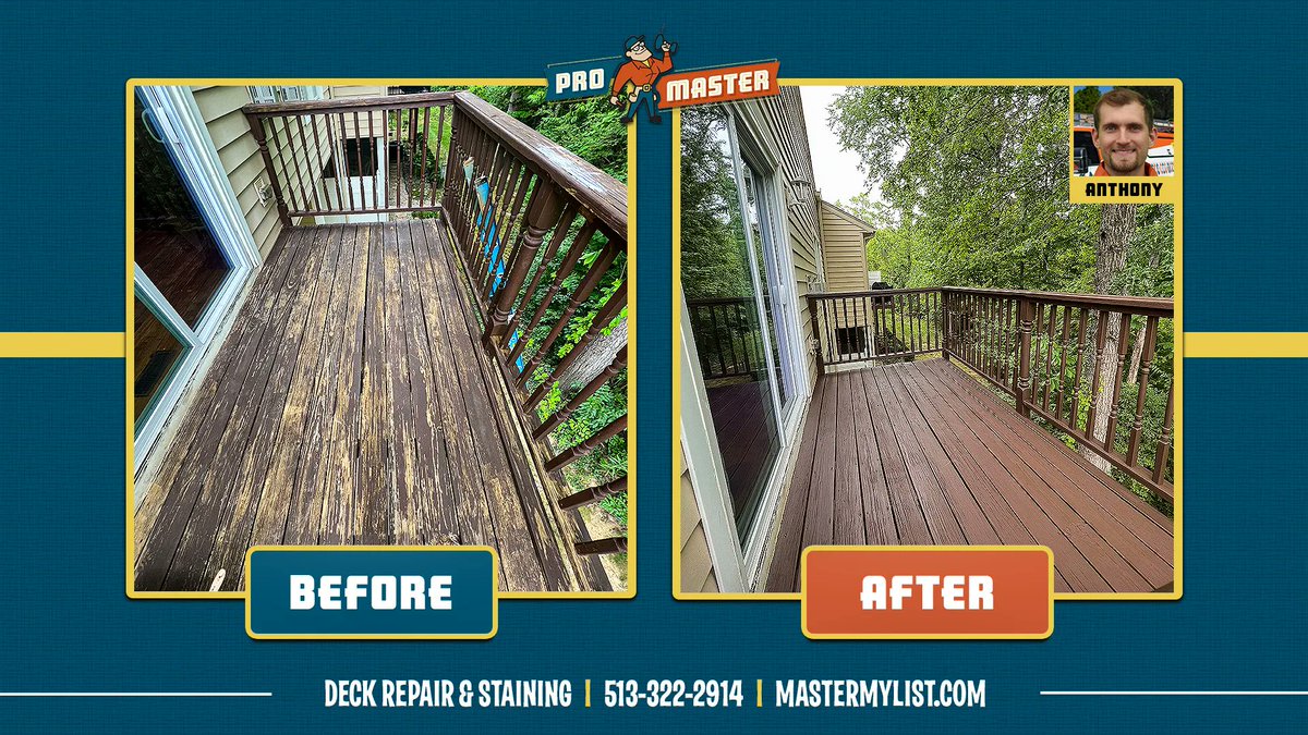 CincyHomeRepair's tweet photo. 𝑫𝒆𝒄𝒌 𝒓𝒆𝒑𝒂𝒊𝒓 𝒂𝒏𝒅 𝒃𝒖𝒊𝒍𝒅𝒊𝒏𝒈 𝒆𝒙𝒑𝒆𝒓𝒕𝒔 🔨 

Maybe you're looking for a full deck build or rebuild in Cincinnati. Or you've got some wood rot on deck steps or deck railings. 

Take care of your deck by hailing a #HomeRepair Hero today: https://t.co/xKb3na5u7A https://t.co/6LH1wJKALk
