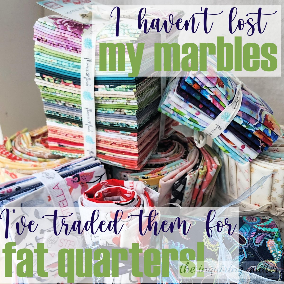 Really! I'm not crazy. I'm just an enthusiastic curator of quilt fabric. 🤣

#inquiringquilter #quiltingismytherapy #quiltingismybliss #quotestoliveby #quoteoftheday #quotes #quotesaboutlife #behappyandsmile #findyourjoy #quiltquotes