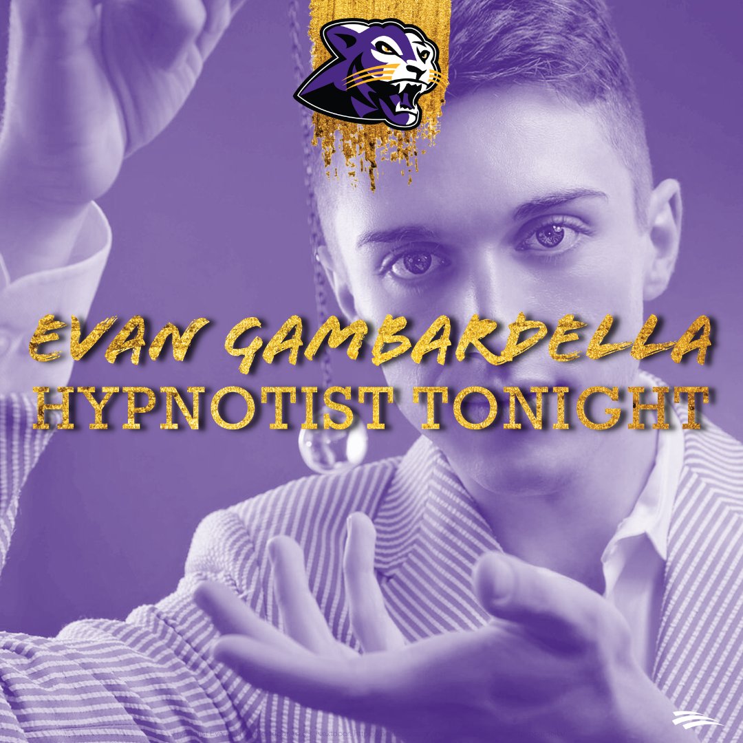 Introducing your friendly neighborhood hypnotist, America's hypno-boy wonder, the one and only: Evan Gambardella! 🤩 Students, come to the Kruse Main Auditorium tonight at 7:30 and get ready to be amazed... and possibly hypnotized. 😵 #ExperienceEllsworth #CreateYourExperience