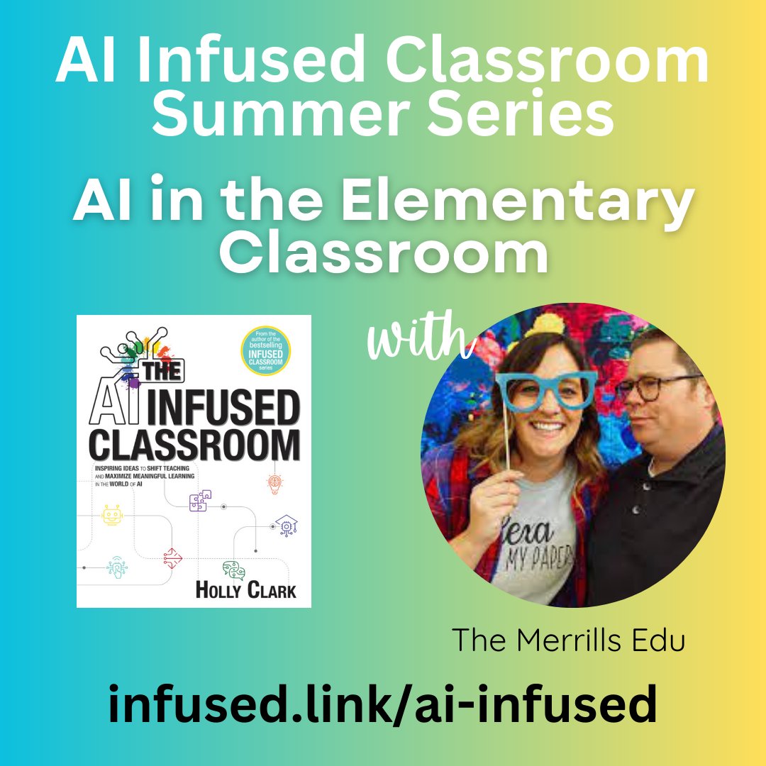 Don't miss a conversation I had with @themerrillsedu about integrating AI into ANY classroom. Get access to the entire learning series and learn from more than just The Merrills! 👉🏼infused.link/ai-infused