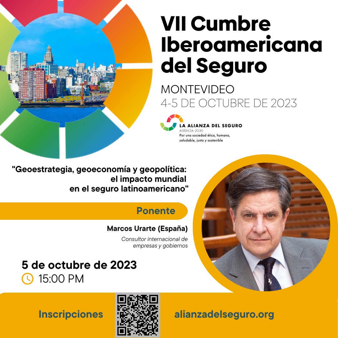¿Cómo influye la coyuntura económica y política en el #Seguro latinoamericano?
<a href="/MarcosUrarte/">Marcos Urarte</a> tiene respuestas que compartirá contigo en la #VIICumbredelSeguro
🗓4-5 de octubre de 2023
📌#Montevideo. #Uruguay
Inscripciones👉 ow.ly/UZxi50PGgQQ
#seguros #ODSeguros