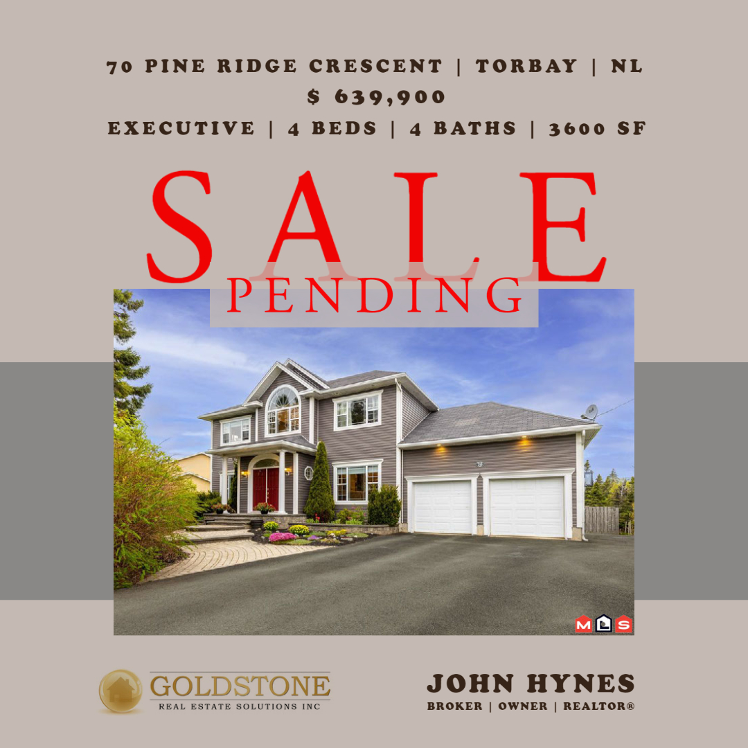 #Goldstone #salepending #torbay #twostorey #executive #executivehome #twostoreyexecutive #twostoreyexecutivehome #nlrealestate #realestatenl #moveup #moveuphome #familyliving #newfoundland #home