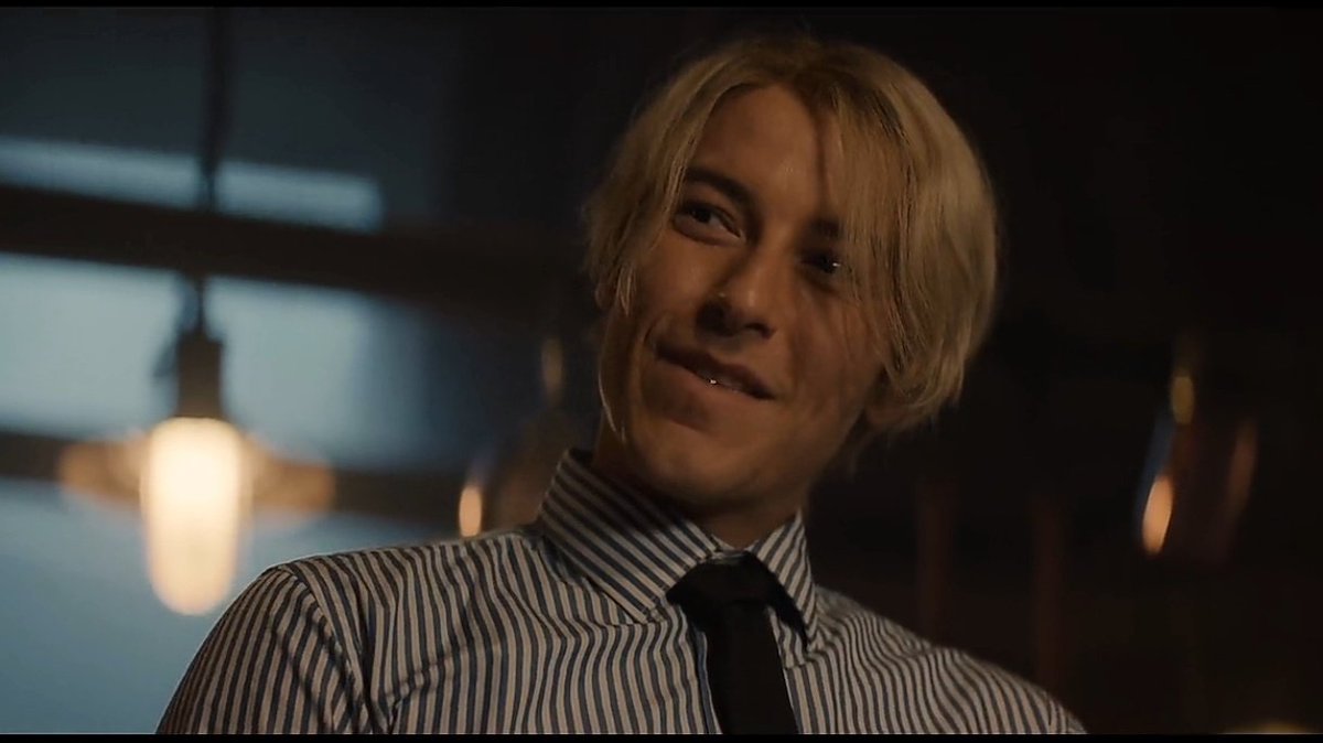 anitanjamerc's tweet photo. can the big sanji accs finish watching #OnePieceLiveAction, sreenshot all scenes/frames of sanji (taz) smiling, and make a twt thread for it? 😔🫵🏻 https://t.co/2BNJNBjR5R