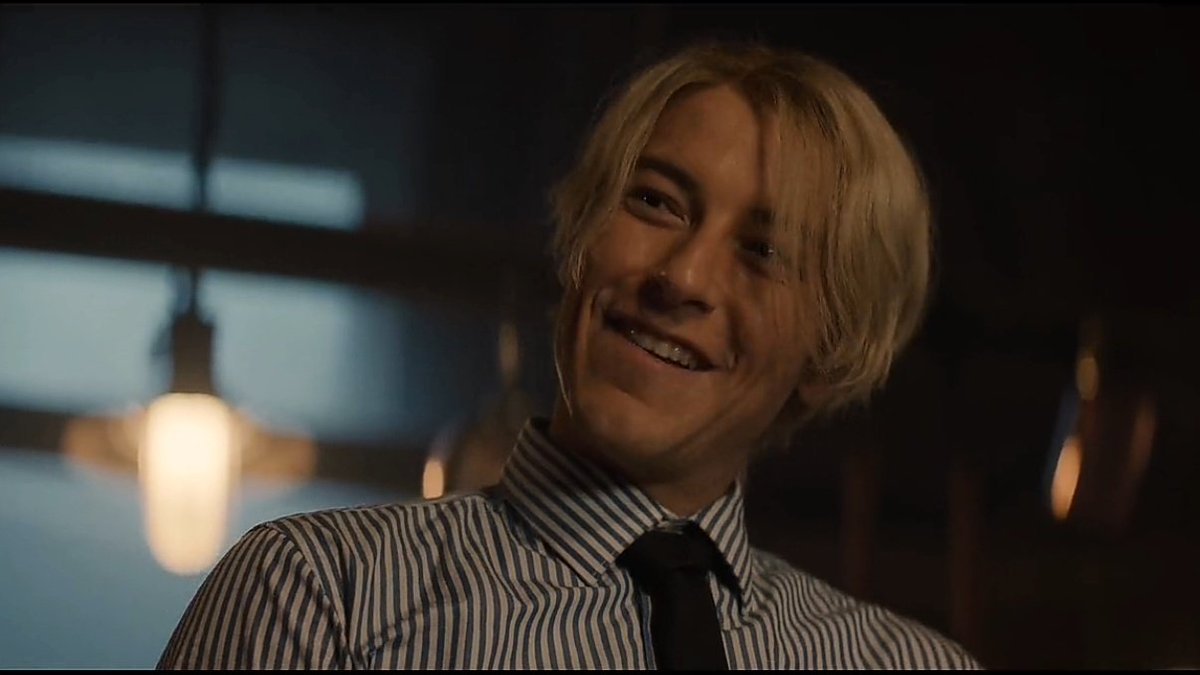 anitanjamerc's tweet photo. can the big sanji accs finish watching #OnePieceLiveAction, sreenshot all scenes/frames of sanji (taz) smiling, and make a twt thread for it? 😔🫵🏻 https://t.co/2BNJNBjR5R