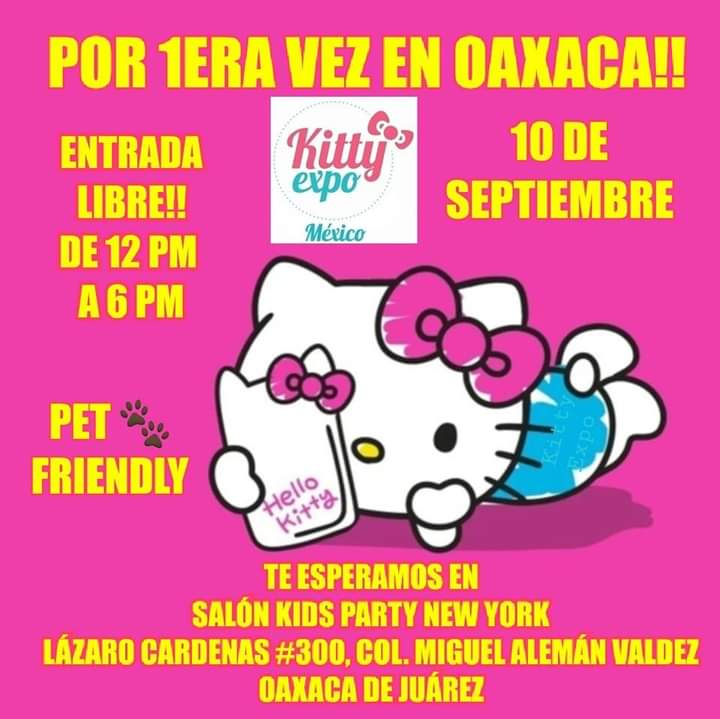 EntidadOaxaca's tweet photo. #Entérate | 😀 ¡La Kitty Expo viajera visita por primera vez #Oaxaca! 

👉https://t.co/pFHzxK5RYr https://t.co/nf6UDsEf94