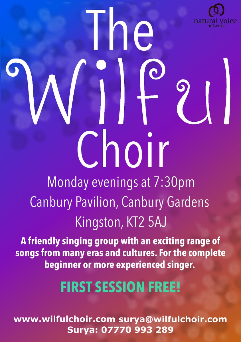 ToniMarshall_TM's tweet photo. The lovely choir I sing with is back on Monday 11th always welcoming of new members 🙏🎶
#Kingston #Singing #choir #MondayMotivation https://t.co/D6mgMrjYhd