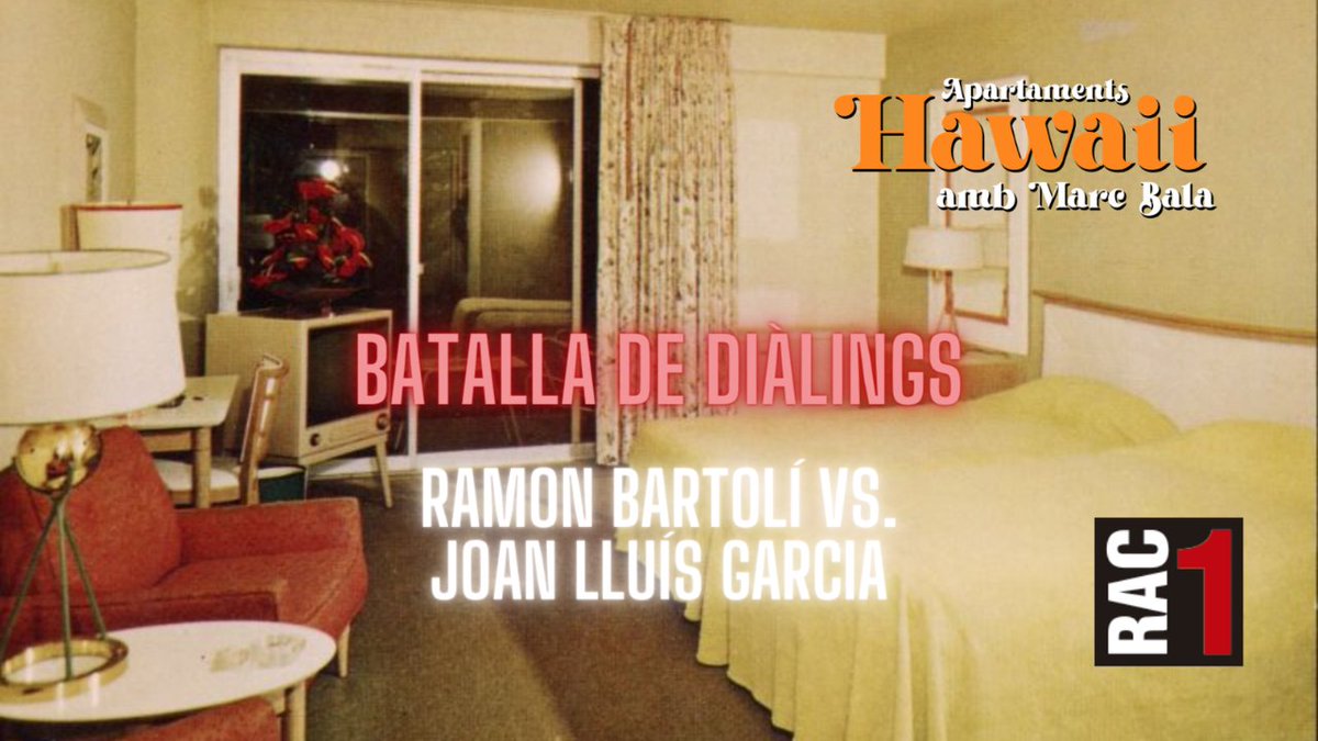 👊 Batalla de diàlings als Apartaments Hawaii!  💥 @rbartolisala vs. @jllgarcia 💥 Qui tindrà més mala llet? 👉 rac1.cat/directe