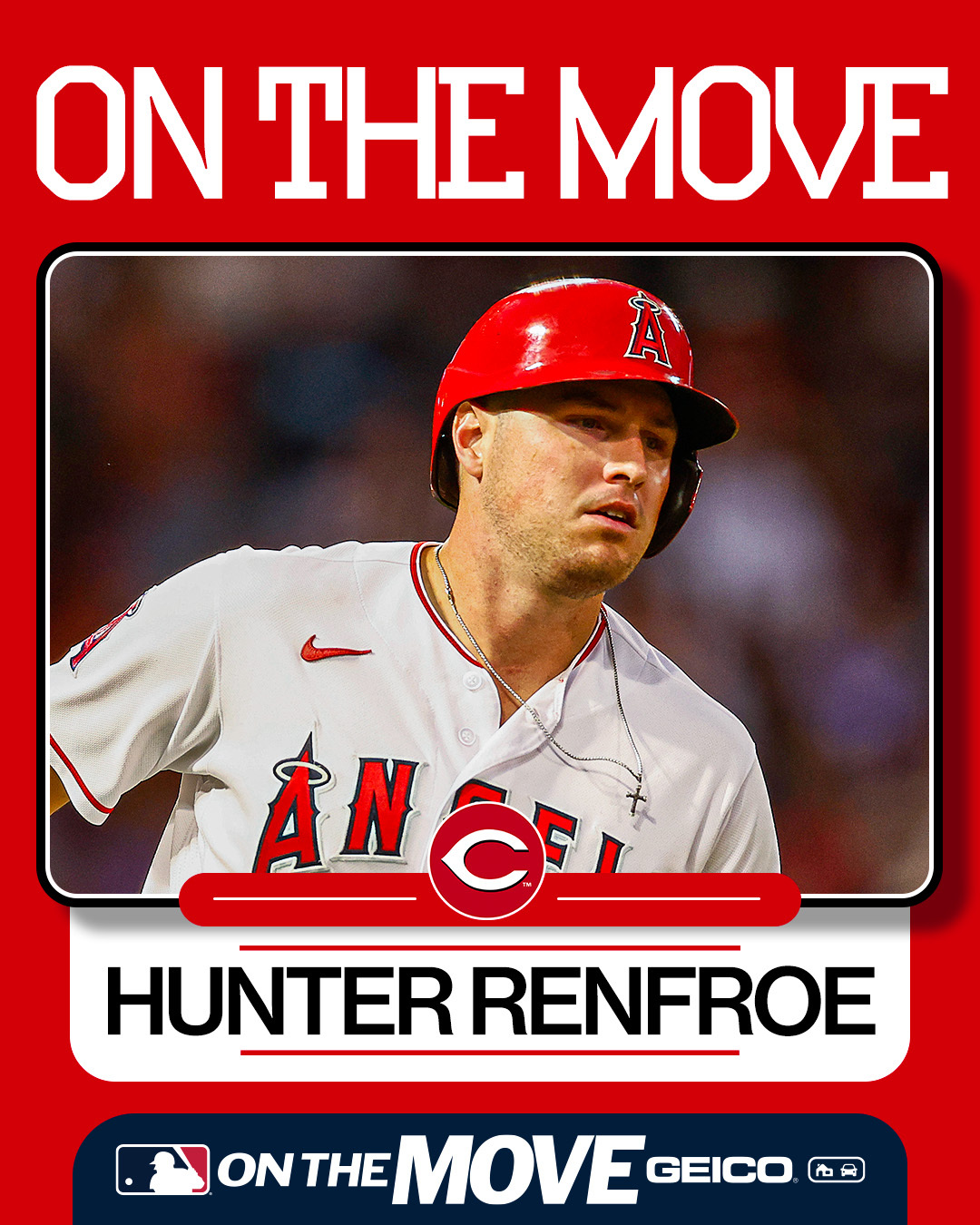 MLB on X: .@Reds claim OF Hunter Renfroe off waivers from the Angels, per   @M_Sheldon.  / X