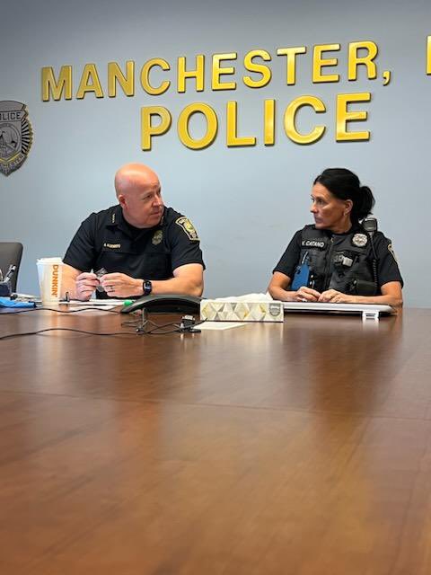 mht_nh_police's tweet photo. Join us in congratulating Officer Victoria Catano! After 21 years of service to the Manchester Police Department, she is retiring. 

Good luck! You will be missed! https://t.co/VooUdM3LTK
