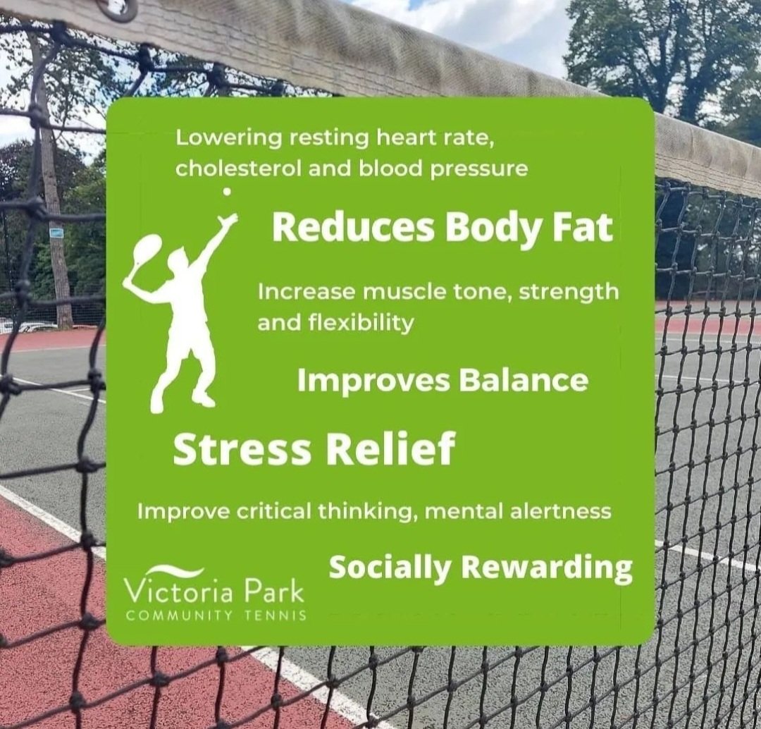 vptennis's tweet photo. When the Game Gives Back...🏆

Just a few health benefits playing Tennis can have on your mind &amp; body 💚 https://t.co/rj8TREmRb3