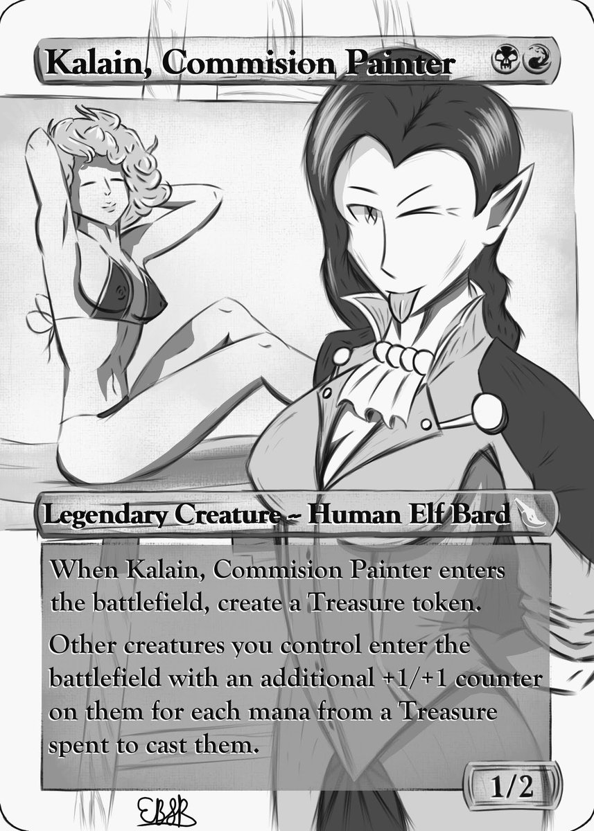 KommradArt's tweet photo. "Kalain, Comission Artist"
Doing more proxy art for some of my commander decks. And wanted to do a better version I've done a while ago.
#MTG #Proxyart #pinup https://t.co/r5eSbdK4VA