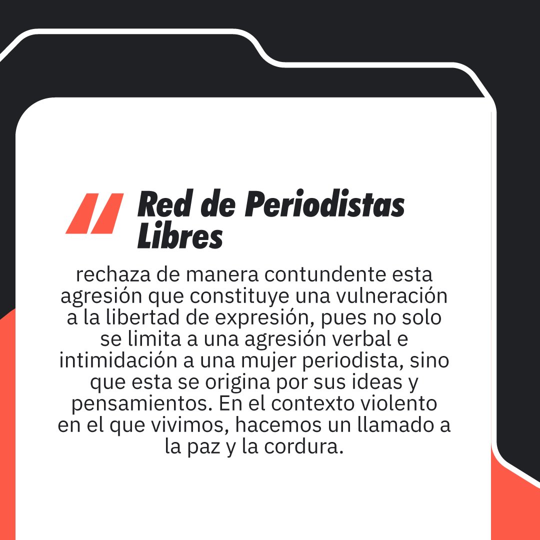RPLEC's tweet photo. La periodista @cubalondra es agredida, insultada e intimidada por un desconocido quien emitió epítetos machistas y xenófobos en su contra. Desde la #RPL rechazamos esta agresión que atenta contra la libertad de expresión y nos solidarizamos con Alondra. https://t.co/u7dOLb5h0F