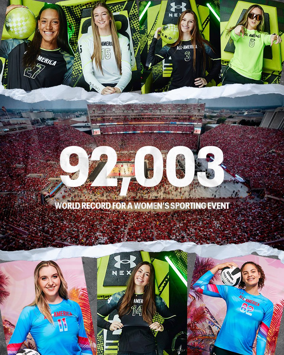 CONGRATULATIONS to our former #UANext All-America athletes for being a part of setting the world record for the most attendees at a women’s sporting event!!!🏆