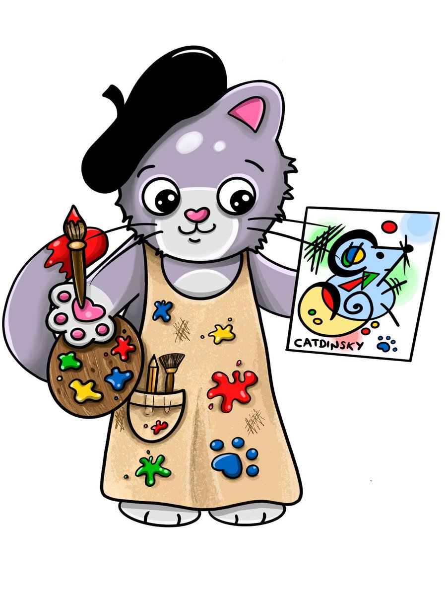 katymvaughan's tweet photo. Catdinsky 🐈 🎨 I think the next one will be Pawcasso... https://t.co/dhBUEXo0Rd