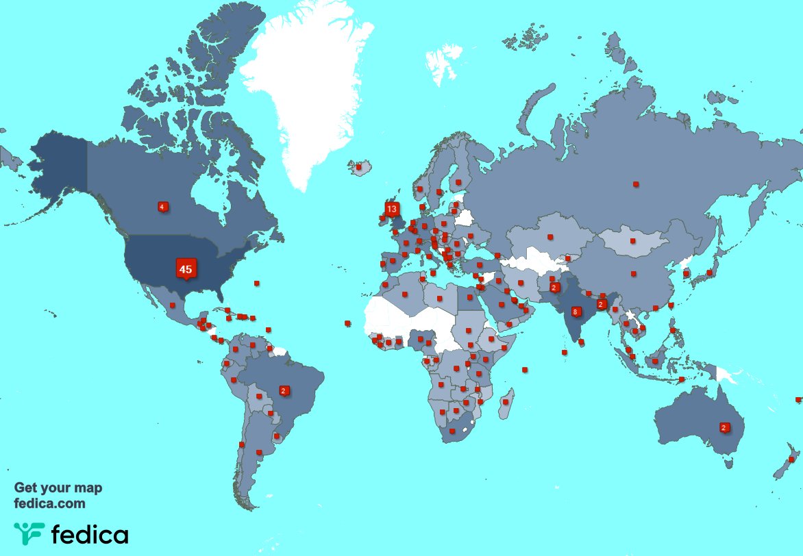 I have 7 new followers from Bangladesh, and more last week. See fedica.com/!Bluenscottish