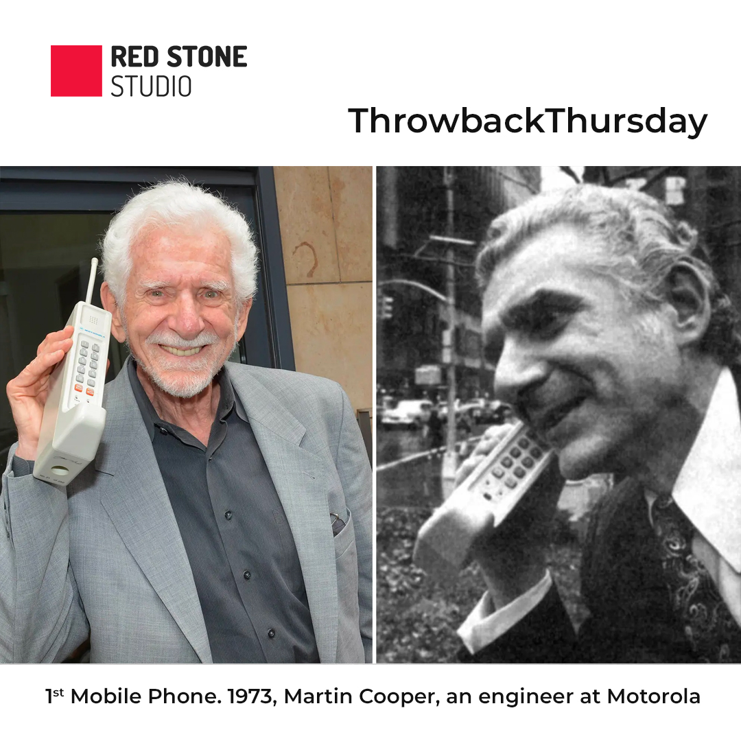 RedStoneStudio2's tweet photo. The 1st mobile phone call was made on 4/3/73, by Martin Cooper, kickstarting the era of mobile communication.
Partner with our agency to create mobile-friendly experiences! Contact us now: https://t.co/pnFLuZUrRG
#MobilePhoneInvention #ThrowbackThursday #RedStoneStudio https://t.co/3FJOCEpsaH