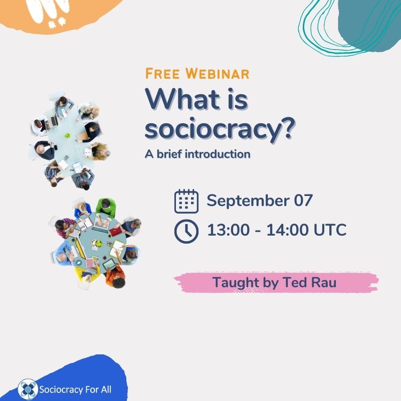 Do you believe that organizations could be places of synergy, collaboration, growth, and deep and authentic connection? 🧐 Then you should learn about #sociocracy!

Join our webinar to get an overview!

Register here ➡️  sociocracyforall.org/event/free-inf…