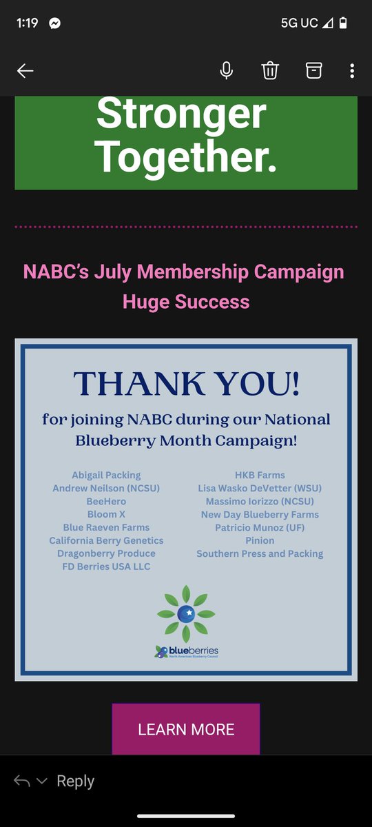 So happy to be a member of NABC! 🫐 Thank you for the invitation!