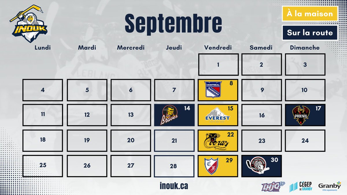 LesInouk's tweet image. On vous invite à vivre l’expérience Inouk avec nous tout le mois de septembre ! 😎

Achetez vos billets dès maintenant ! cutt.ly/awavTPNv

Go Inouk ! 🏒

#Inouk #Granby #CégepGranby #LHJAAAQ