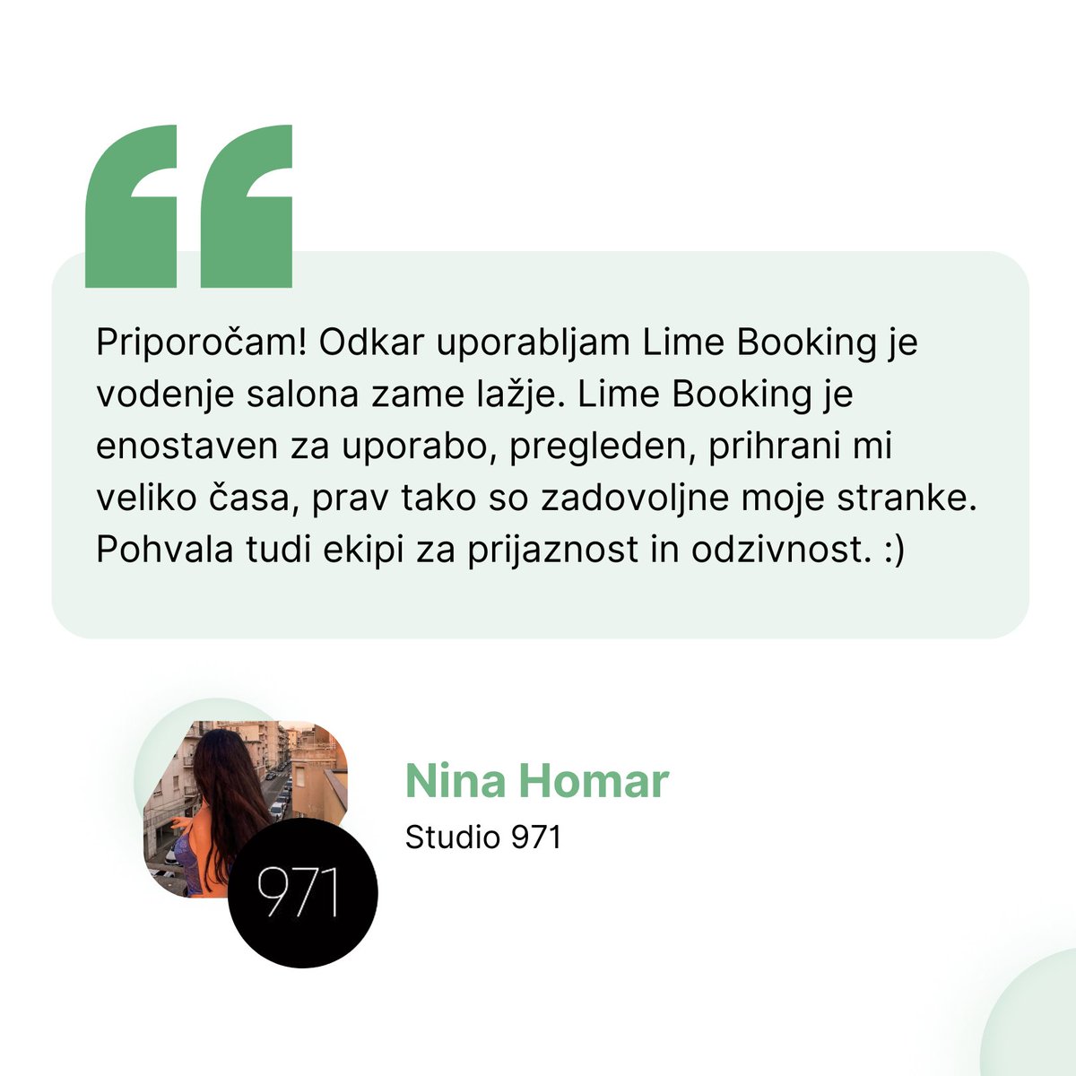lime_booking's tweet photo. Lime Booking poskrbi za:

👉🏻 enostavnejše vodenje salona
👉🏻 prihranek časa
👉🏻 zadovoljstvo strank

Vas zanima več? Potem pa hitro *klik klik* na: https://t.co/moFvj52OXd https://t.co/q3Zl3ODcvh