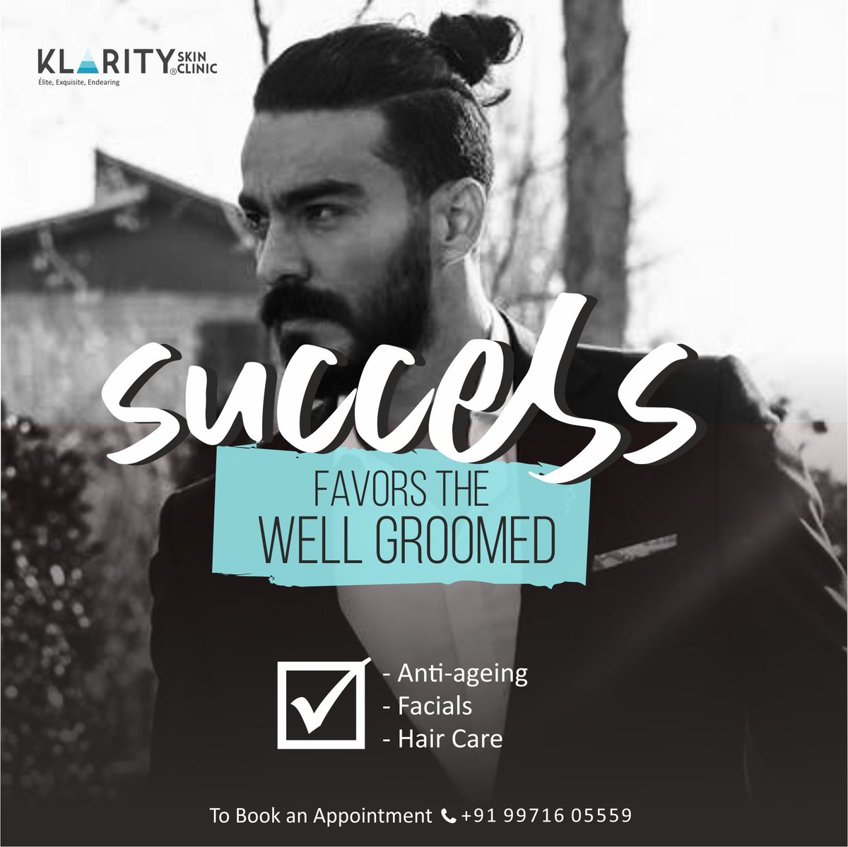 Grooming fosters success - polished appearance reflects diligence, confidence. Cultivating self-care radiates positive influence, paving the path to achievement.

To Groom yourself,
Call us @ +91 99716 05559

#success #ceo #groomingformen #mensfacial #klarityformen